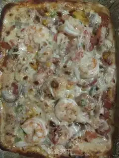 Make Seafood pizza step 16