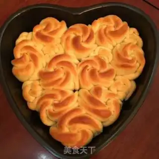 Make Heart-shaped rose bread step 10