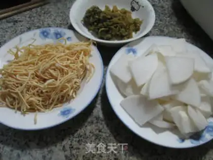 Make Snow-creamed radish step 0
