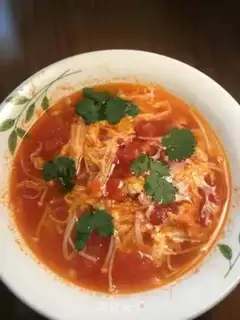 Make Tomatoes, mushroom and egg soup step 7
