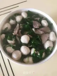 Make Pork liver, scrawny leaves soup step 6