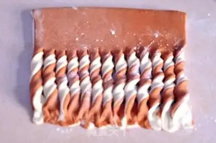 Make Double-coloured spiral roll step 6