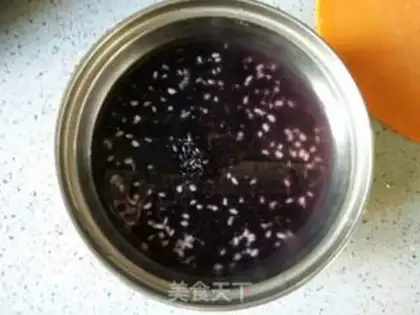 Make Black rice congee step 0