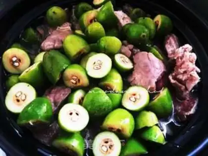 Make Blue olive pig lung soup step 2