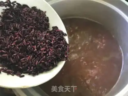 Make Porridge of red bean rice step 2