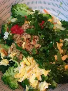 Make The broccoli mixes the eggs step 17