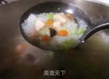 Make The congee of salmon step 6