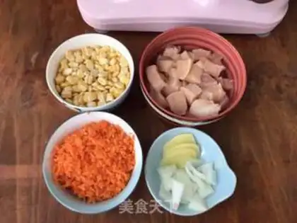 Make Corn carrot chicken meatloaf step 0