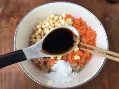 Make Corn carrot chicken meatloaf step 5
