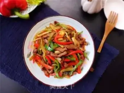 Make Three-colour beef silk step 9