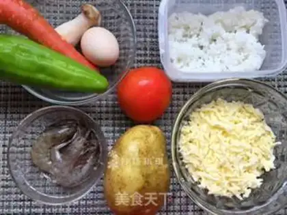 Make Cheese fried rice step 0