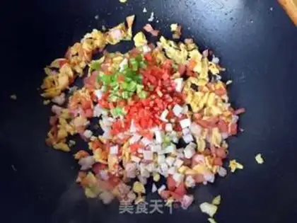 Make Cheese fried rice step 7