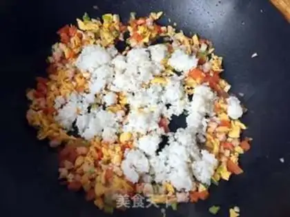 Make Cheese fried rice step 8
