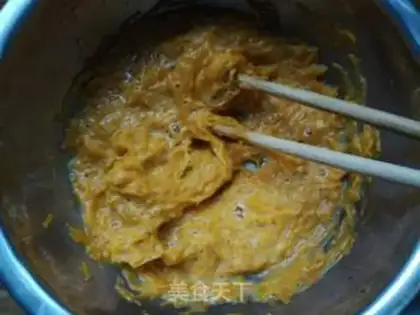 Make Pumpkin eggcake step 3