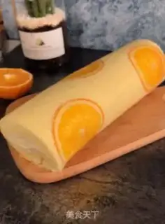 Make Orange cake roll step 14