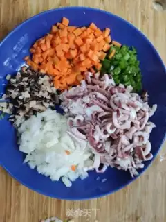 Make Cheese squid fried rice step 2