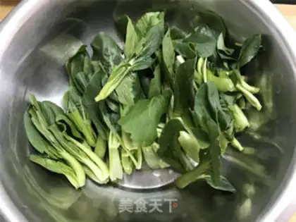 Make The greens blow the rice line step 0