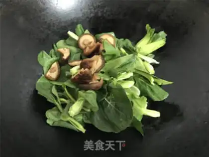 Make The greens blow the rice line step 2