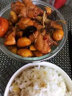 Make Red-burned chestnut chicken step 10
