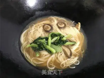 Make The greens blow the rice line step 6