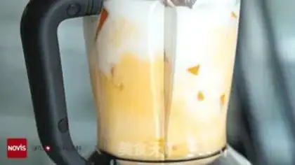 Make Halloween coconut pumpkin dessert step 4