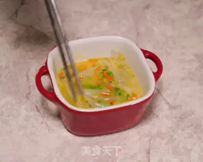 Make Vegetable silver fish steamed eggs step 6