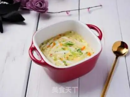 Make Vegetable silver fish steamed eggs step 8