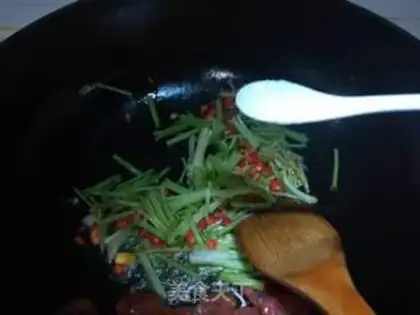 Make Celery fried sausage step 5