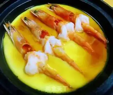 Make Butterfly shrimp steamed eggs step 8