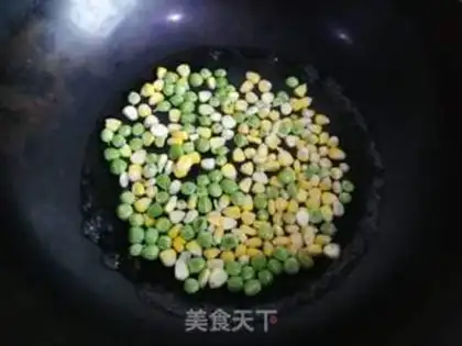 Make Corn pea shrimp step 3