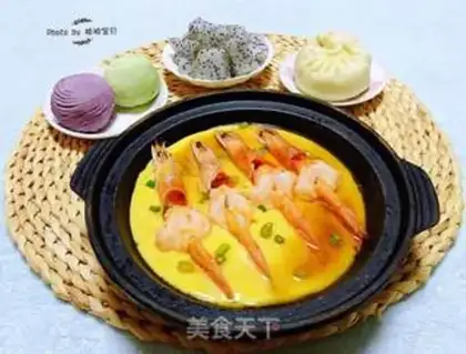Make Butterfly shrimp steamed eggs step 11