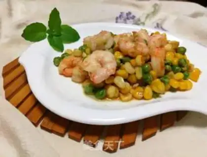 Make Corn pea shrimp step 7