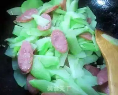 Make Sausage fried melons step 8