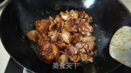Make Tea mushroom chicken leg step 8