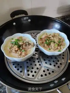 Make Meatwater steamed eggs step 6