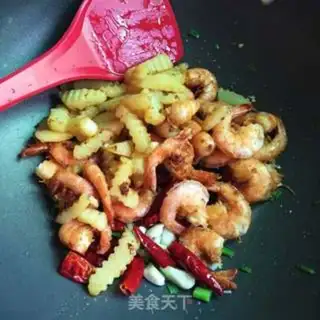 Make Pepper salt potato shrimp step 11