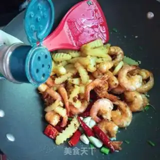 Make Pepper salt potato shrimp step 12