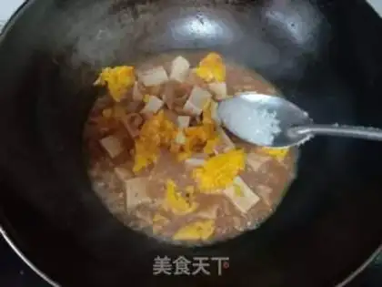 Make Tofu with meat and eggs step 13