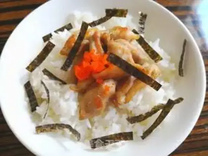 Make Chicken tea and rice step 5