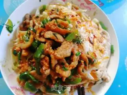 Make Five flowers covered in noodles step 6
