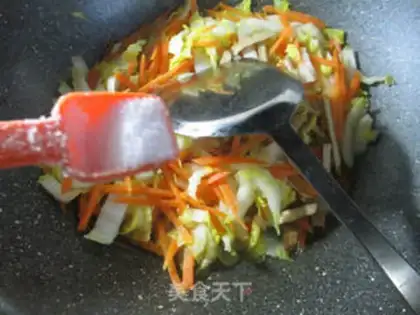 Make Scrambled carrots and dolls step 5