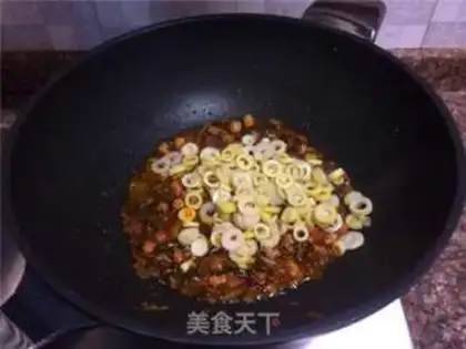 Make Beef rice line for mackerel step 7