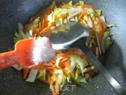 Make Scrambled carrots and dolls step 6