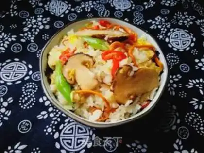 Make Puffy egg fried rice step 7