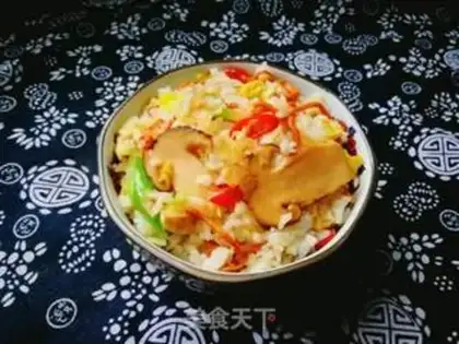 Make Puffy egg fried rice step 8