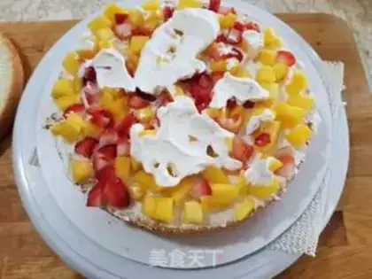 Make Mango cake step 15
