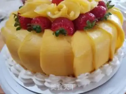 Make Mango cake step 20