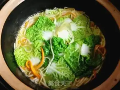Make Puffy chicken noodles step 6