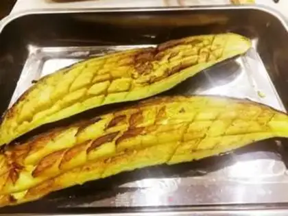 Make Garlic fan steamed eggplant step 3