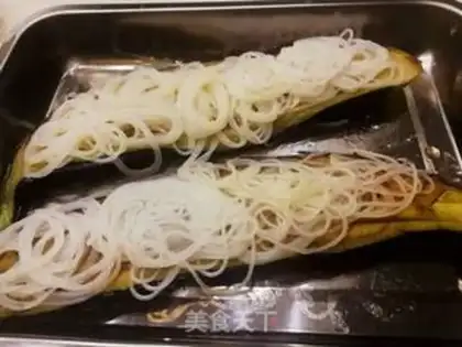 Make Garlic fan steamed eggplant step 4